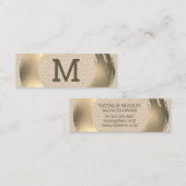 Monogram Luxury | Goudborstel Mini Visitekaartje (Voorkant / Achterkant)