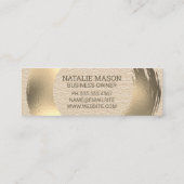 Monogram Luxury | Goudborstel Mini Visitekaartje (Achterkant)