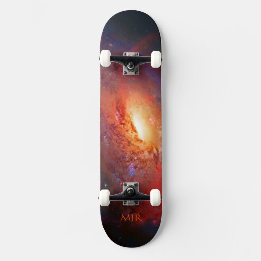 Monogram, M106 Spiral Galaxy, Canes Venatici Persoonlijk Skateboard (Voorkant)