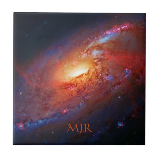 Monogram, M106 Spiral Galaxy, Canes Venatici Tegeltje (Voorkant)