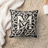  Monogram M Art Nouveau Letter Kussen (Deken)