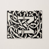  Monogram M Art Nouveau Letter Legpuzzel (Horizontaal)