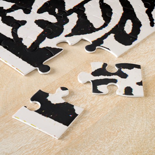 Monogram M Art Nouveau Letter Legpuzzel (Zijkant)