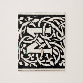 Monogram M Art Nouveau Letter Legpuzzel (Verticaal)