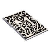 Monogram M Art Nouveau Letter Notitieboek (Rechterzijde)