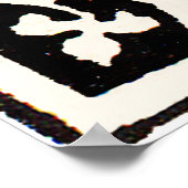 Monogram M Art Nouveau Letter Poster (Hoek)