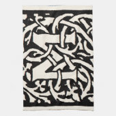 Monogram M Art Nouveau Letter Theedoek (Verticaal)