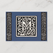  Monogram M Art Nouveau Letter Visitekaartje (Achterkant)