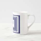 Monogram M Blauw Wit Porselein Kop (Rechts)