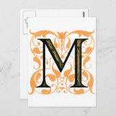 Monogram M Briefkaart (Voorkant / Achterkant)