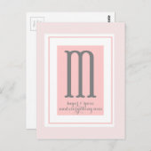 Monogram - M Briefkaart (Voorkant / Achterkant)