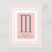 Monogram - M Briefkaart (Voorkant)