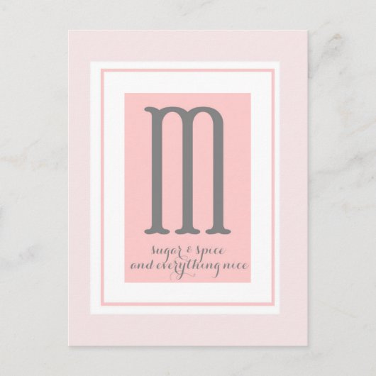 Monogram - M Briefkaart (Voorkant)