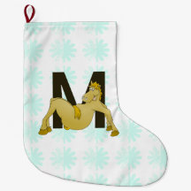 Monogram M Cartoon Pony gepersonaliseerd