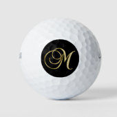 Monogram M, elegant schrift, Golfballen (Voorkant)