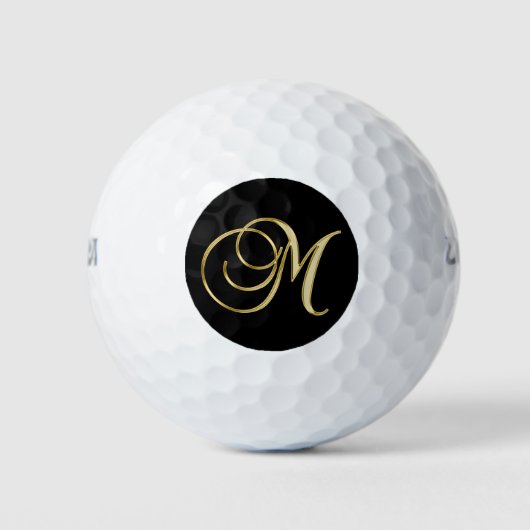 Monogram M, elegant schrift, Golfballen (Voorkant)