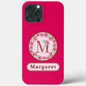 Monogram M Floral Case-Mate iPhone Case (Achterkant)