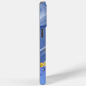 Monogram M Glam Goud Blauw & Paarse Druppels Case-Mate iPhone Case (Achterkant / Rechts)