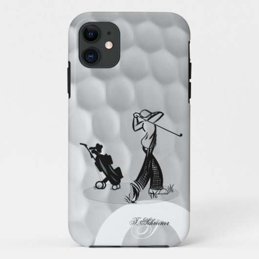 Monogram M Golfer Golf Ball Iphone 5 Hoesje (Achterkant)