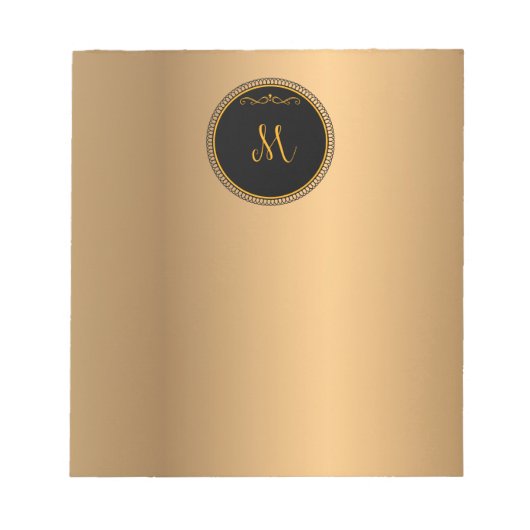 Monogram M, goud en zwart, Blocnote (Voorkant)