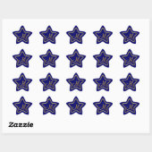 Monogram M in 3D goud Ster Sticker (Vel)