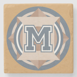 Monogram "M"-Initiaal Stenen Onderzetter