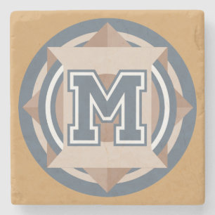 Monogram "M"-Initiaal Stenen Onderzetter
