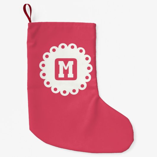 MONOGRAM "M" KLEINE KERSTSOK (Voorkant)