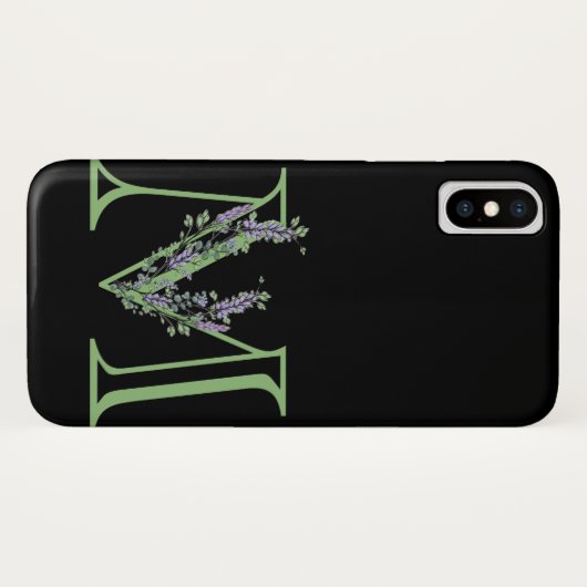 Monogram M Lavendel Eucalyptus Case-Mate iPhone Case (Achterkant (horizontaal))