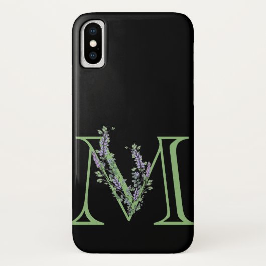 Monogram M Lavendel Eucalyptus Case-Mate iPhone Case (Achterkant)