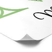 Monogram M Lavendel Eucalyptus kinderkamer  Poster (Hoek)