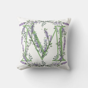 Monogram M Lavender Eucalyptus Kussen