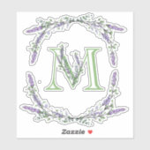 Monogram M Lavender Eucalyptus Sticker (Vel)