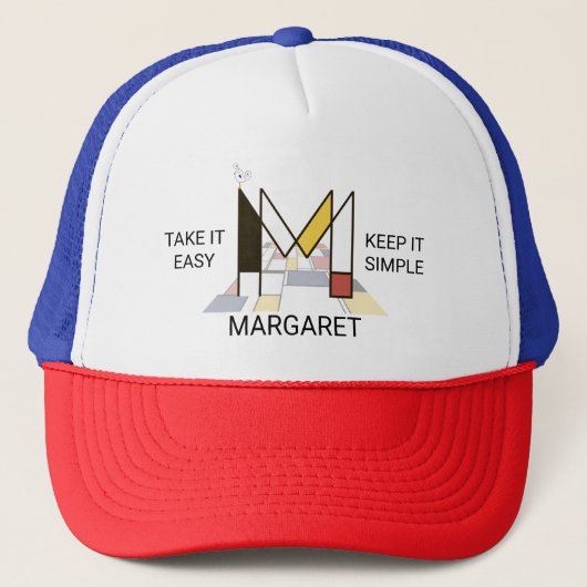 Monogram "M" - Margaret Trucker Pet (Voorkant)