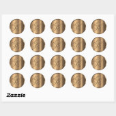 Monogram M NONMETALLIC Bronze Envelope Seal Ronde Sticker (Vel)
