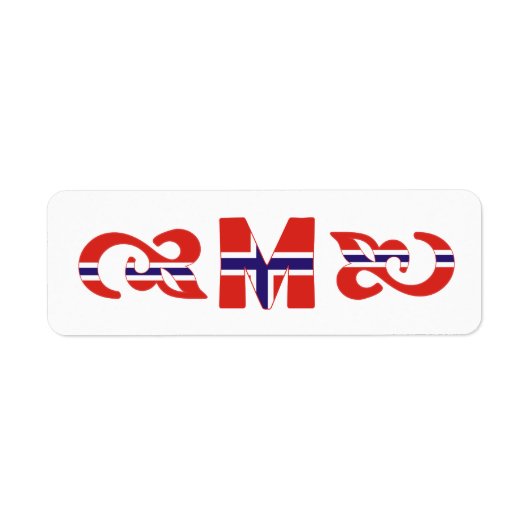 Monogram M Noors etiket (Voorkant)