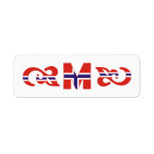 Monogram M Noors label (Voorkant)