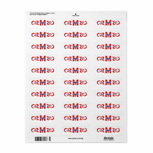 Monogram M Noors label (Full Sheet)