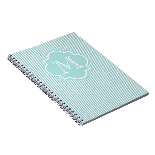  Monogram M notitieboek | Turquoise (Rechterzijde)