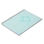 Monogram M notitieboek | Turquoise (Linkerzijde)
