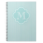 Monogram M notitieboek | Turquoise (Voorkant)
