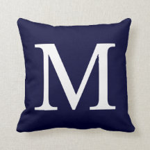 Monogram M op marineblauw