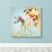 Monogram M Premium - omgepakt Canvas (gloss) Afdruk (Insitu (Houten vloer))