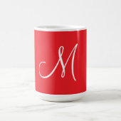 MONOGRAM M, Red and White, Koffiemok (Center)