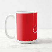 MONOGRAM M, Red and White, Koffiemok (Links)