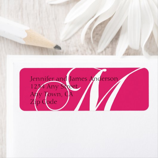 Monogram M Retouradres Labels Roze (Insitu)