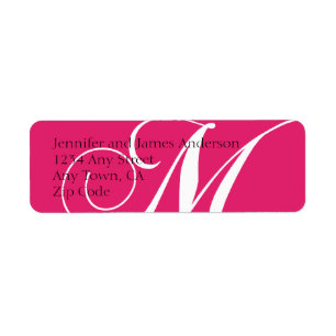 Monogram M Retouradres Labels Roze