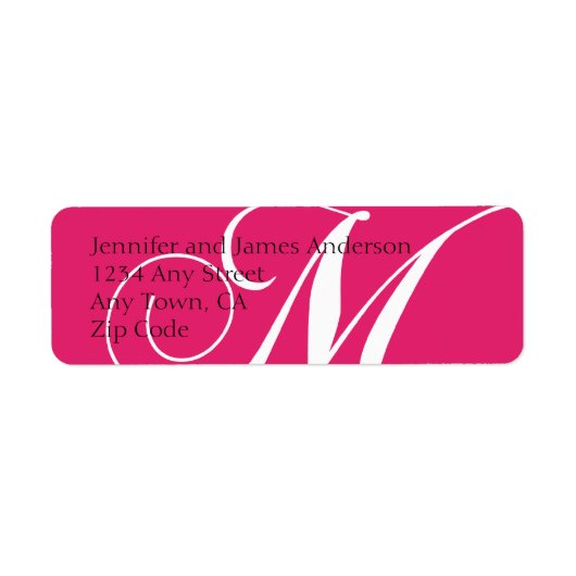 Monogram M Retouradres Labels Roze (Voorkant)