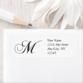 Monogram M Return Address Labels (Insitu)