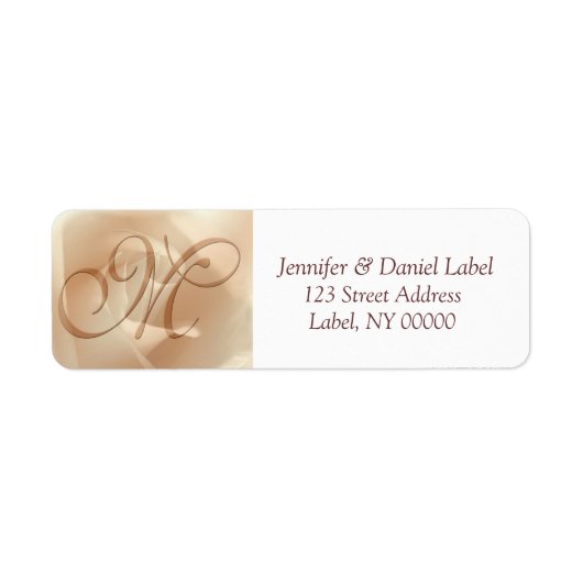 Monogram M Return Address Labels (Voorkant)